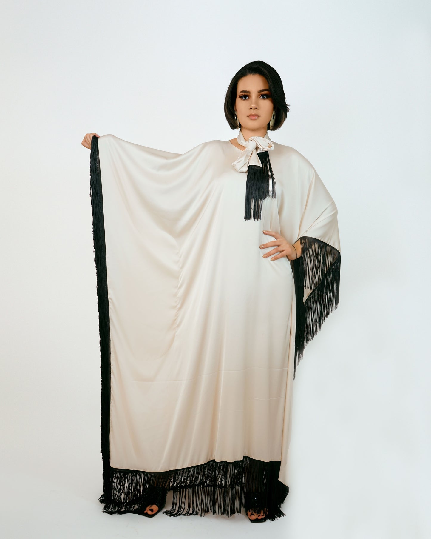 Amira Fringe Kaftan: Bohemian Elegance