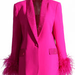 Nina shimmer Blazer Dress (pink)