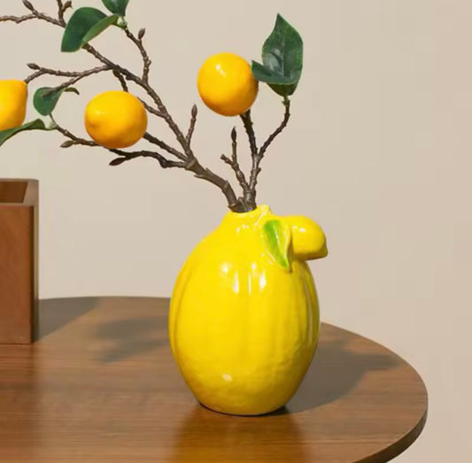 Lemon Inspired Vase: A Touch of Citrus Cheer