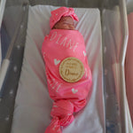 PERSONALIZED BABY SWADDLE BLANKET + (Hat/Bow)