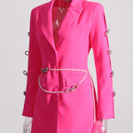 Rhinestone Blazer Dress (pink)
