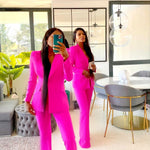 Femme Forte Two-piece Suit (Pink )
