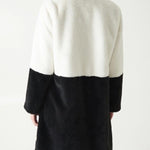 Reece White/Black Faux Fur Coat