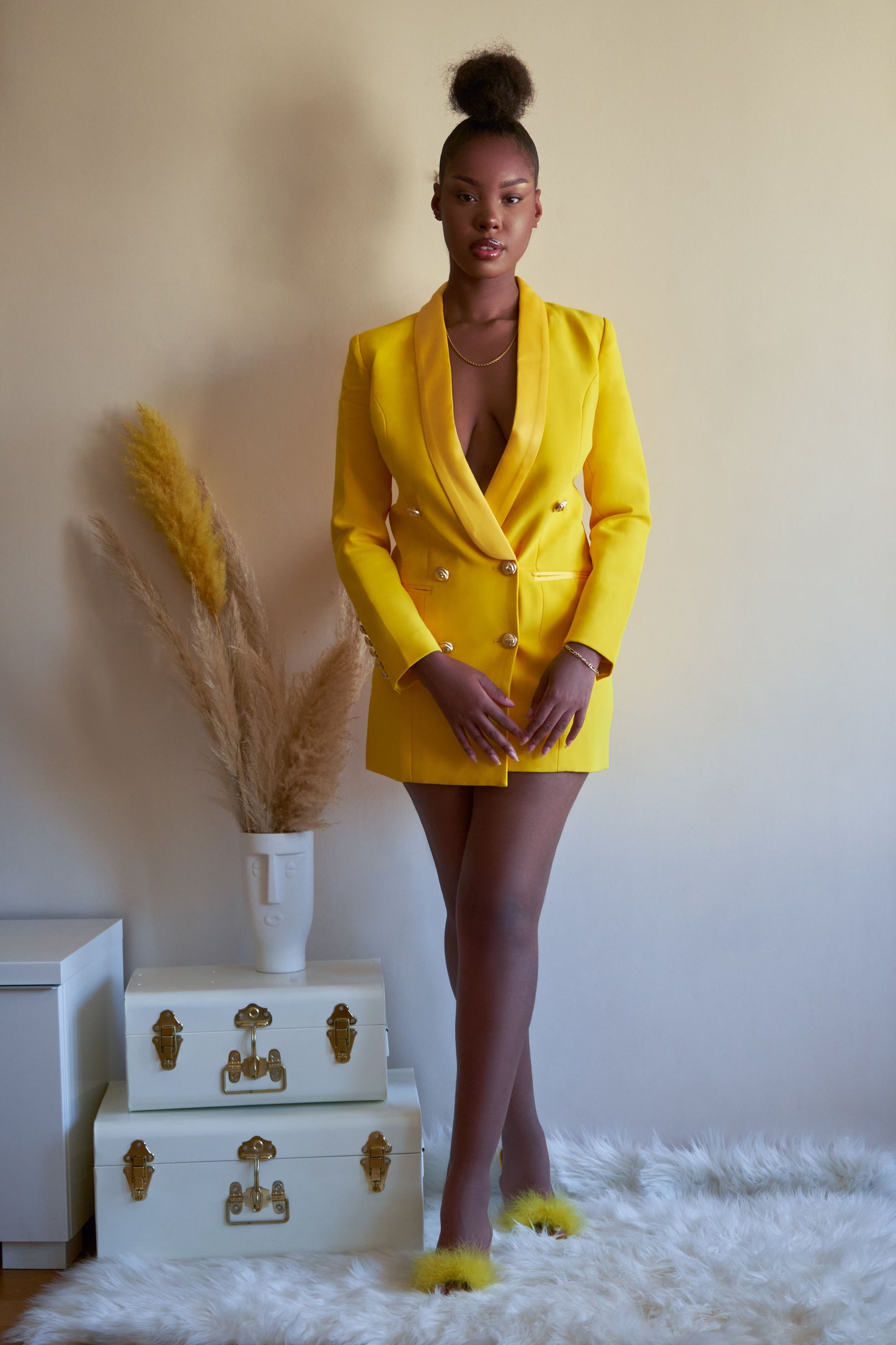 Patron Blazer Dress (Yellow) M Patron Blazer Dress (Yellow) M