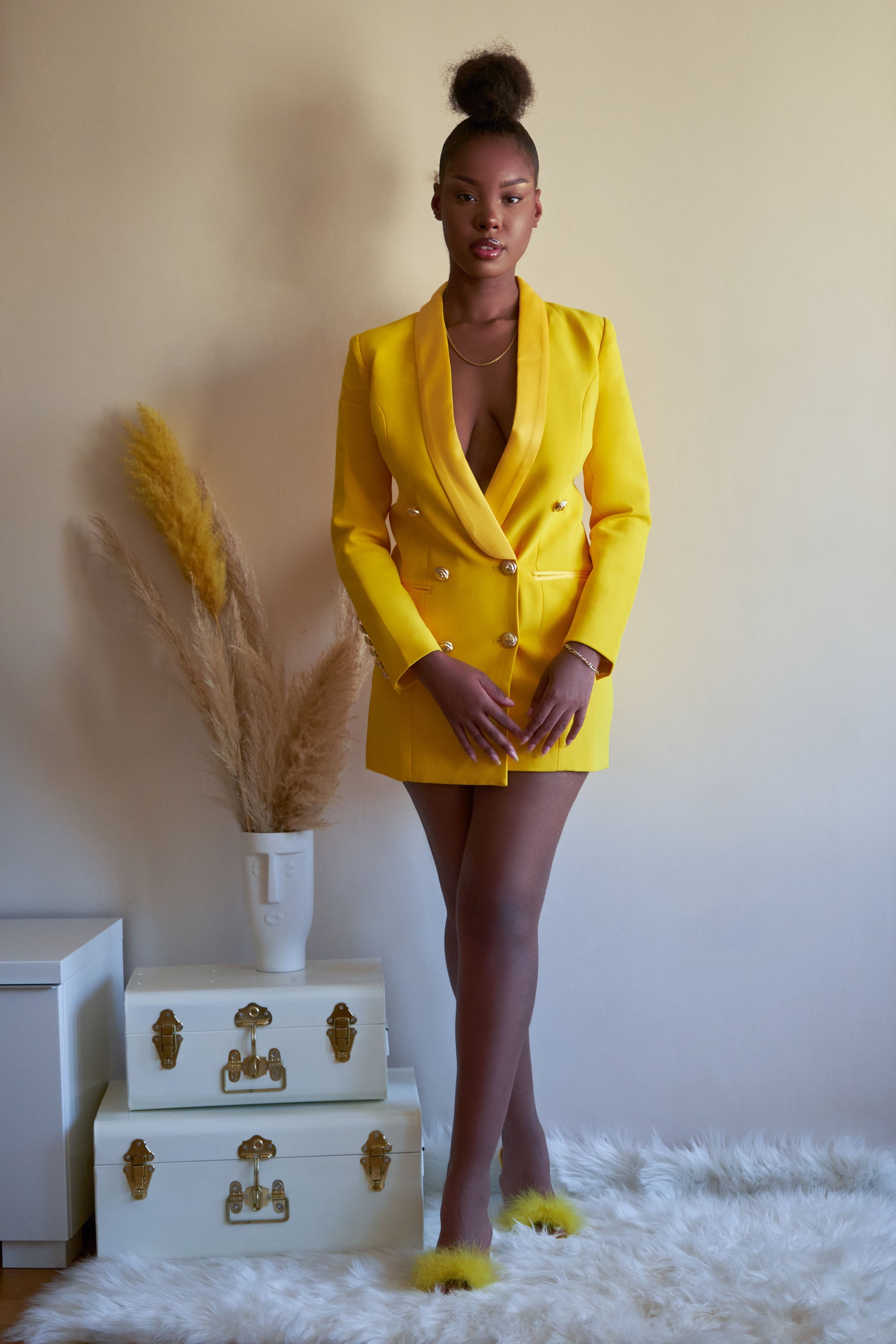 Patron Blazer Dress (Yellow) M Patron Blazer Dress (Yellow) M
